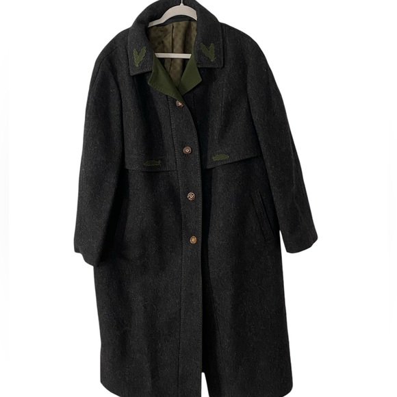 ジャケット・アウター BAVARIA LODEN\" wool long coat Vintage 1980s Bavaria Loden Long Coat Original Bayerischer Hunter